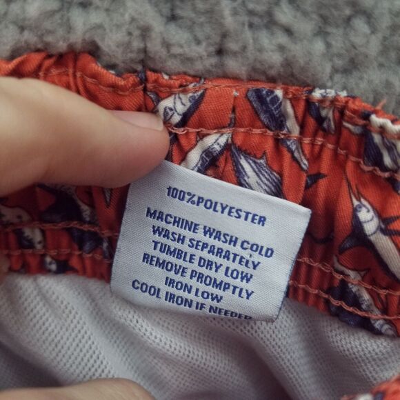 Guy Harvy Men's S Fish Animal Print Orange Trunks Swimwear 25" 6.25" 11.25" - Picture 5 of 8